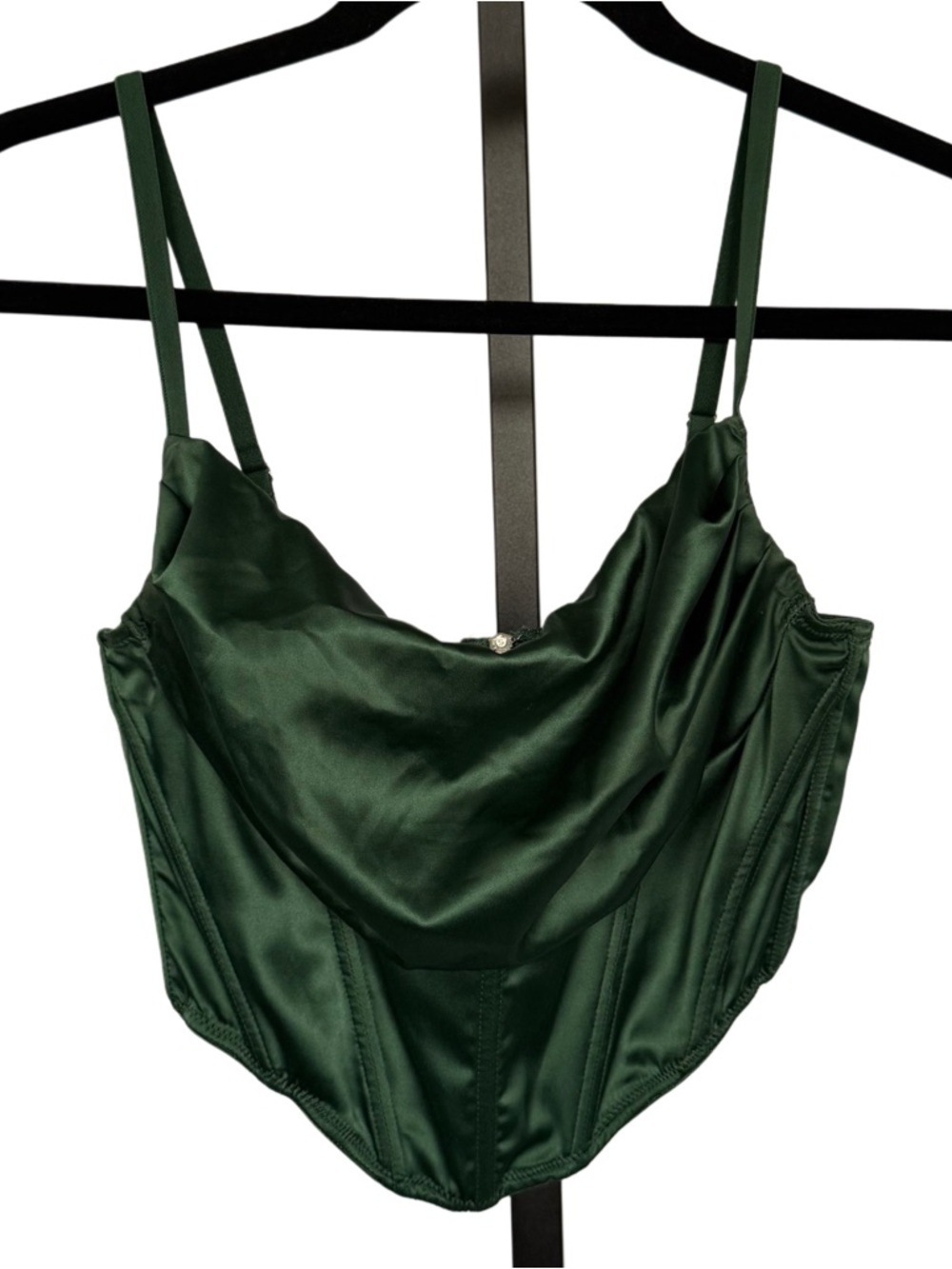 Urban Outfitters Romantic Fairy Forest Green Satin Corset Top Small Grunge Party